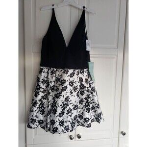 DJ Jaz Black & White Cocktail Dress - Short / Sleeveless - Juniors sz 13 - NEW